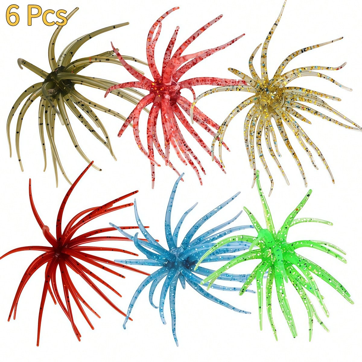 Fishing Lure Topwater - 6Pcs Umpan Lunak Landak Laut, Terbuat