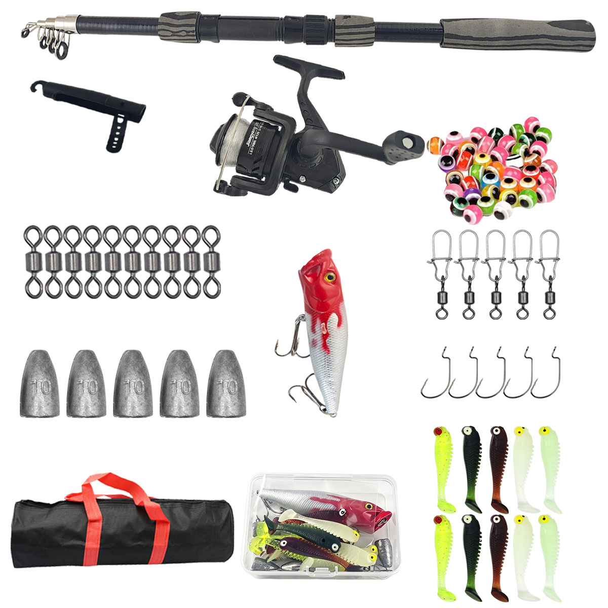 Fishing Lure Making Kit - Kit Joran Pancing Teleskopik Portabel 1.8m