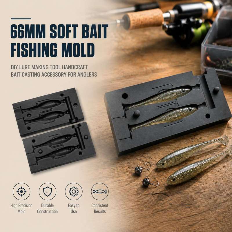 Fishing Lure Making Kit - Cetakan Umpan Lunak 66mm, Alat Pembuat